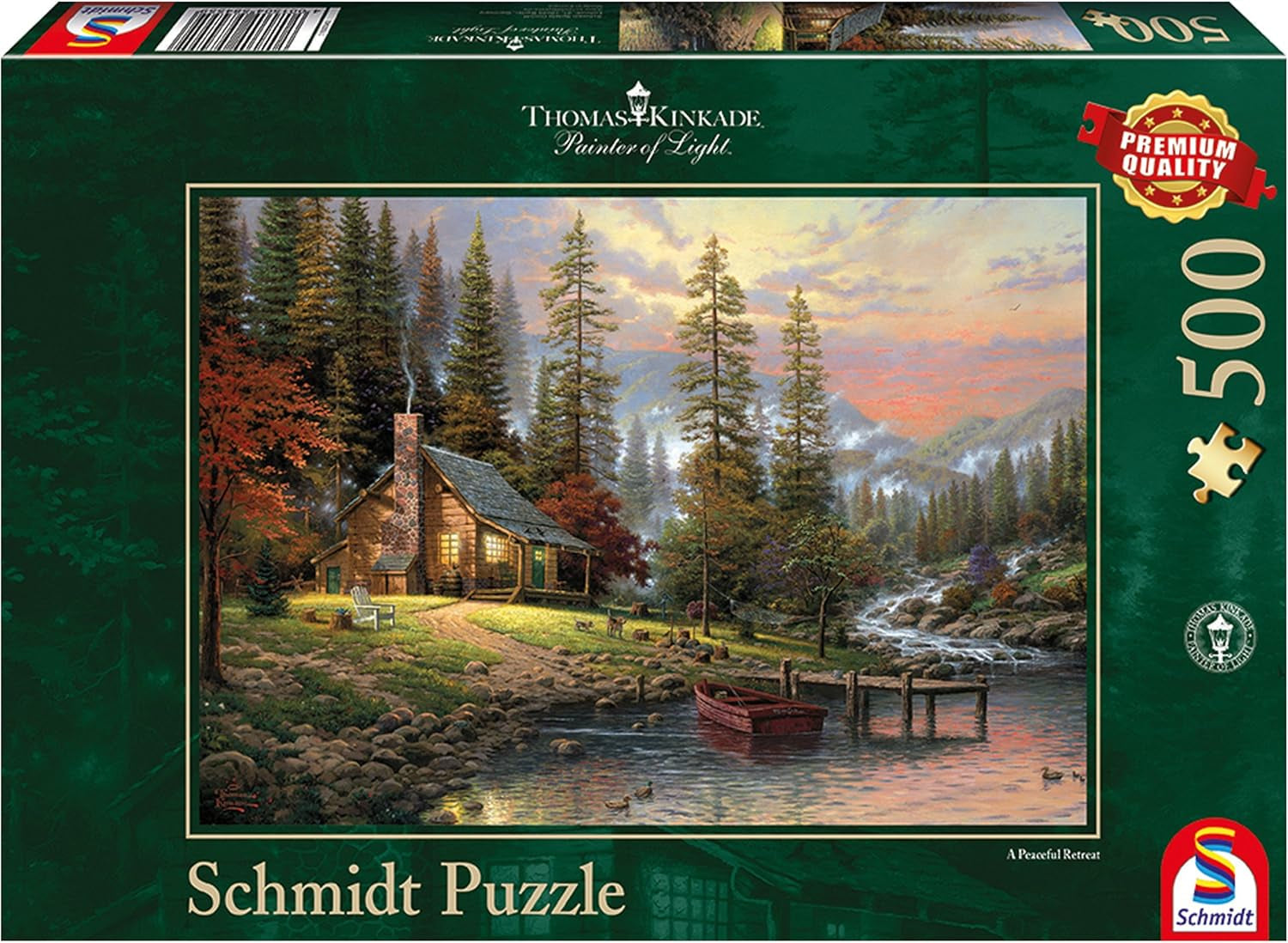 Schmidt Spiele 58455 Thomas Kinkade, House in the Mountains, puslespil 500 brikker Puzzle Naty Shop