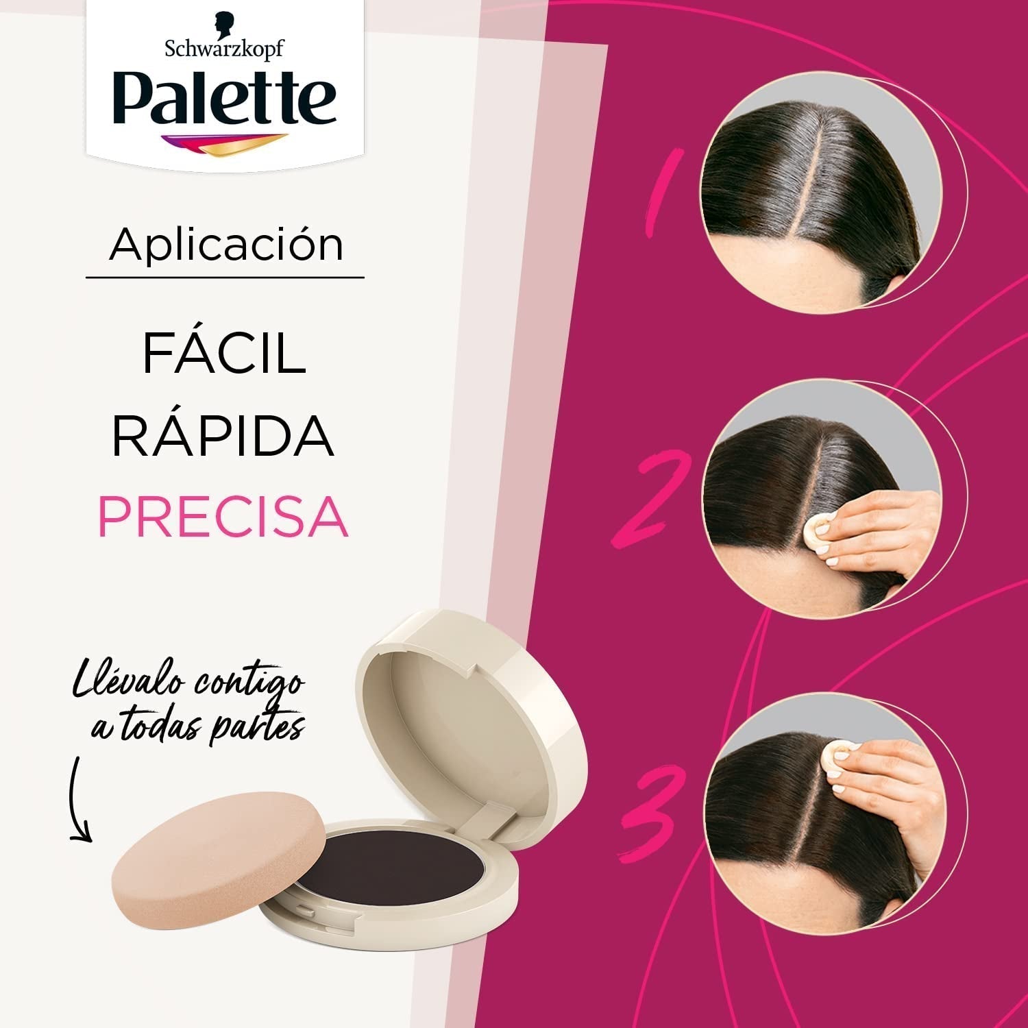 Palette Compact Root Retouch Retouchering Root Pulver, kompakt, kastanjebrun, 1 stk Hårfarve Naty Shop