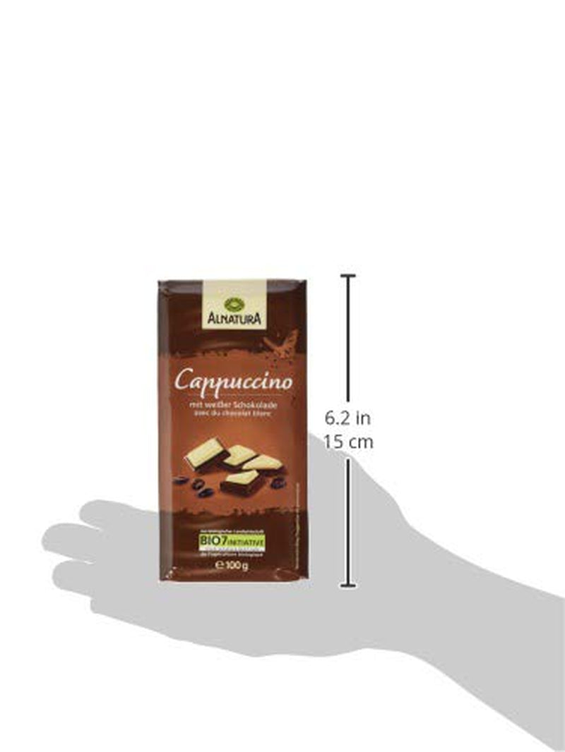 Økologisk chokolade fyldt med cappuccino, 100g