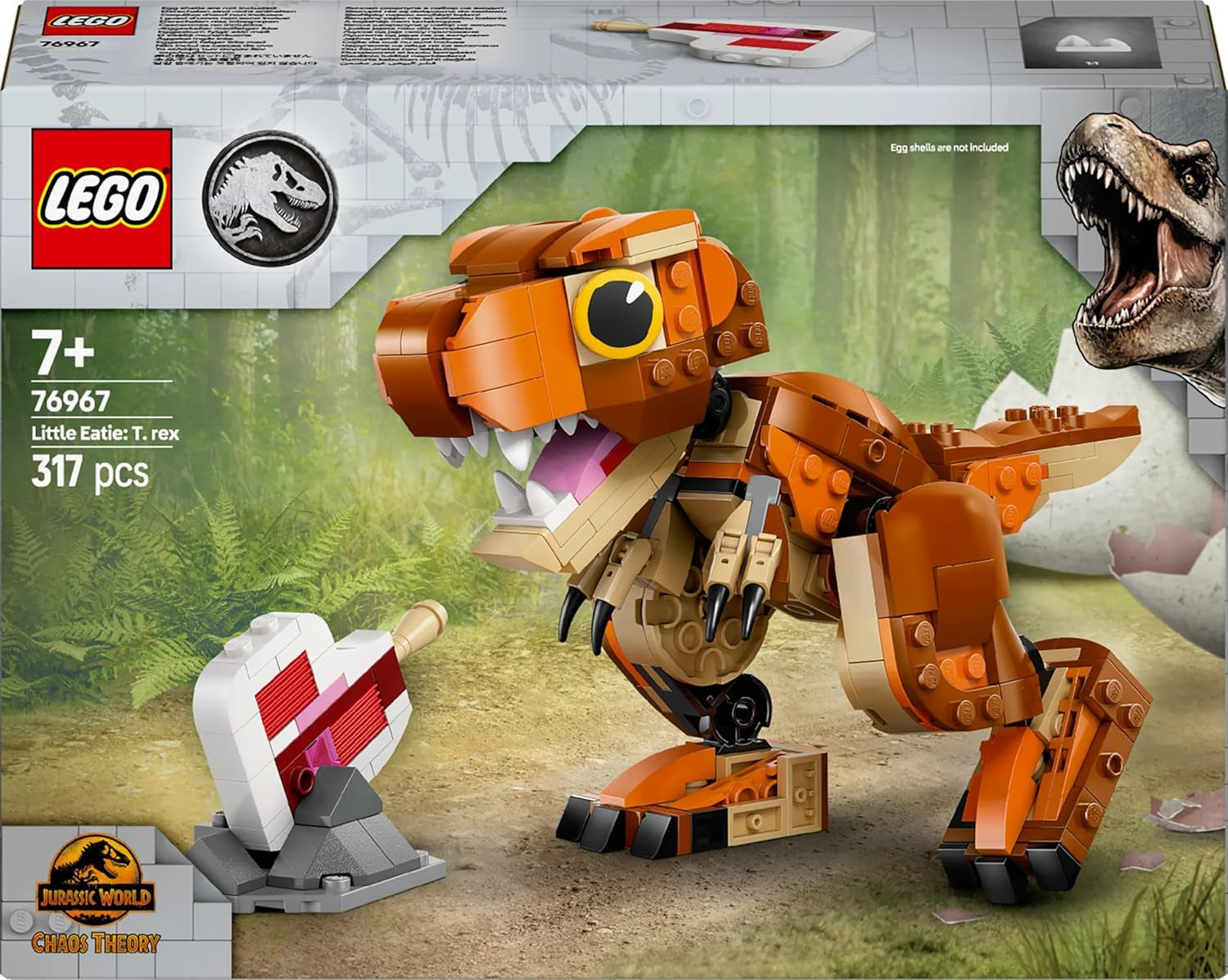LEGO Jurassic World Little Eatie: T.Rex byggelegetøj til drenge og piger 7 år gammel dinosaurbyggesæt Gavemodel til børn med bevægelig mund, hoved og hale 76967 Byggesæt Besuche den LEGO-Store