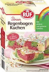 RUF Mix til kager, forskellige farver Glasurer og Decor Naty Shop 840 gram Rainbow Cake