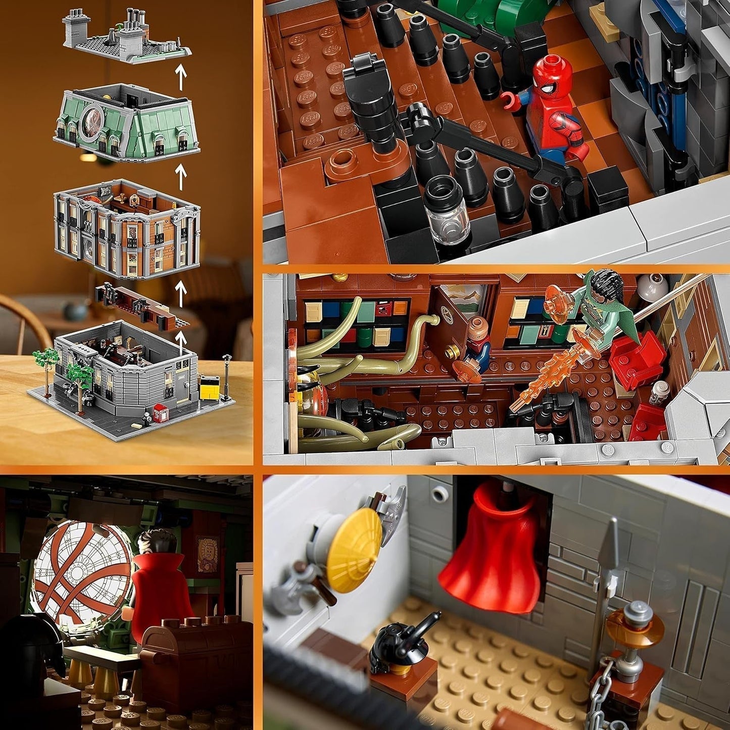 LEGO Marvel Sanctum Sanctorum 3-Etagers modulbyggesæt med Doctor Strange og Iron Man-minifigurer Avengers: Endgame Toy House Fan Collectible Great Room Decor 76218 Byggesæt Besuche den LEGO-Store