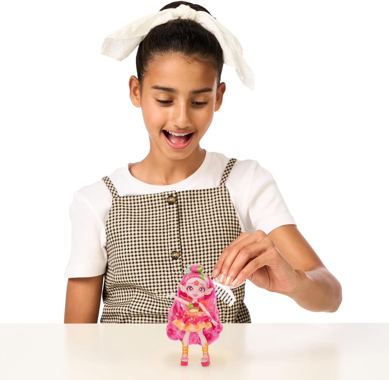 Pixlings Faye Deer Doll: Den magiske afsløring af den smukke og detaljerede 16,5 cm Pixlings-dukke i en magisk drikflaske