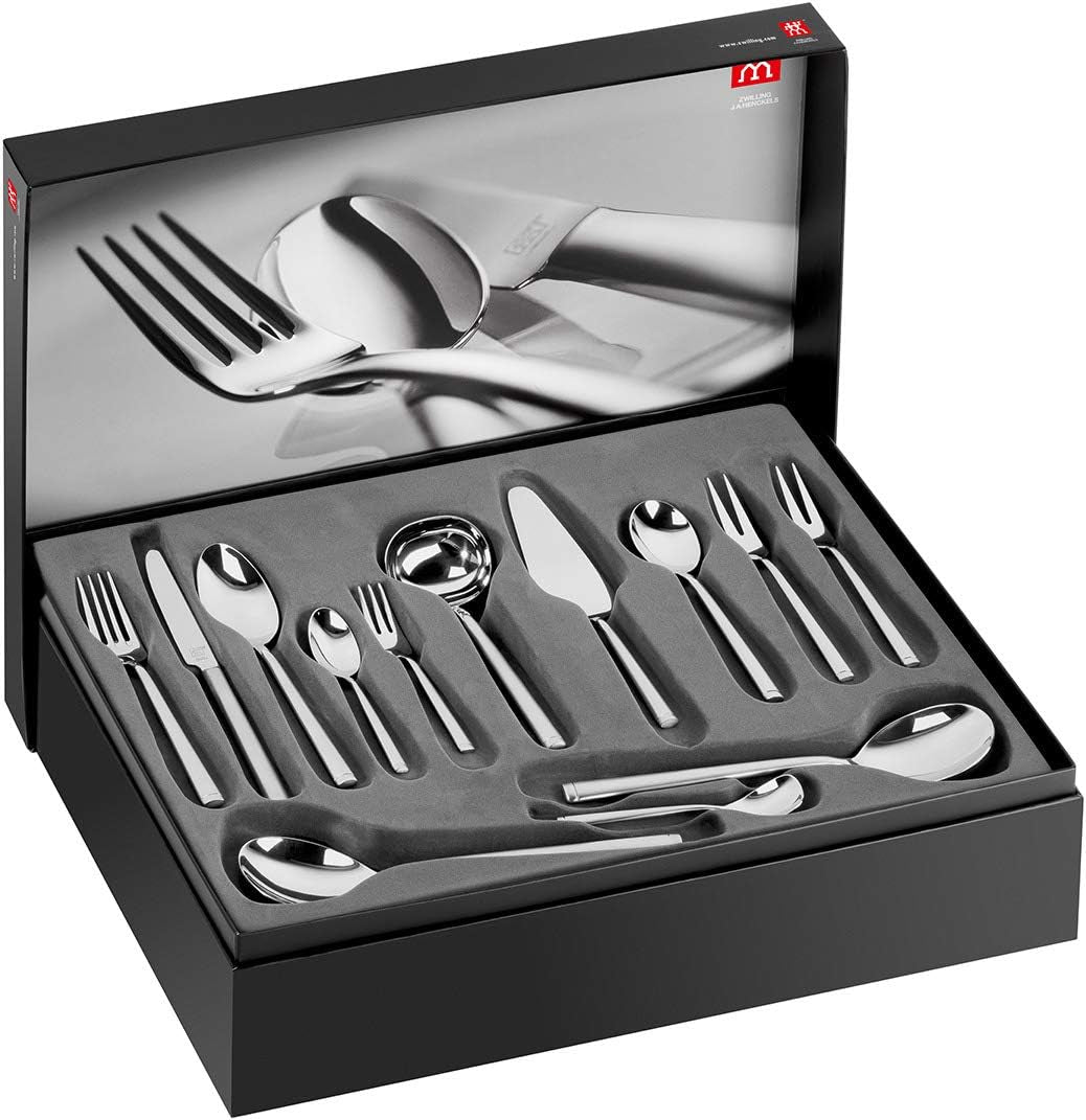 ZWILLING Senses bestiksæt, 68 stykker, serverer 12, 18/10 rustfrit stål/premium knivstål, mat finish, sølv Naty Shop Silver