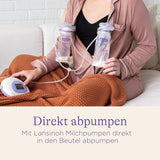 Lansinoh Muttermilchbeutel - 25 Stück - Zum Sicheren Aufbewahren Und Einfrieren Von Muttermilch - Hygiejnisk & Platzsparend Tilbehør Mad og Amning Bebe Naty Shop