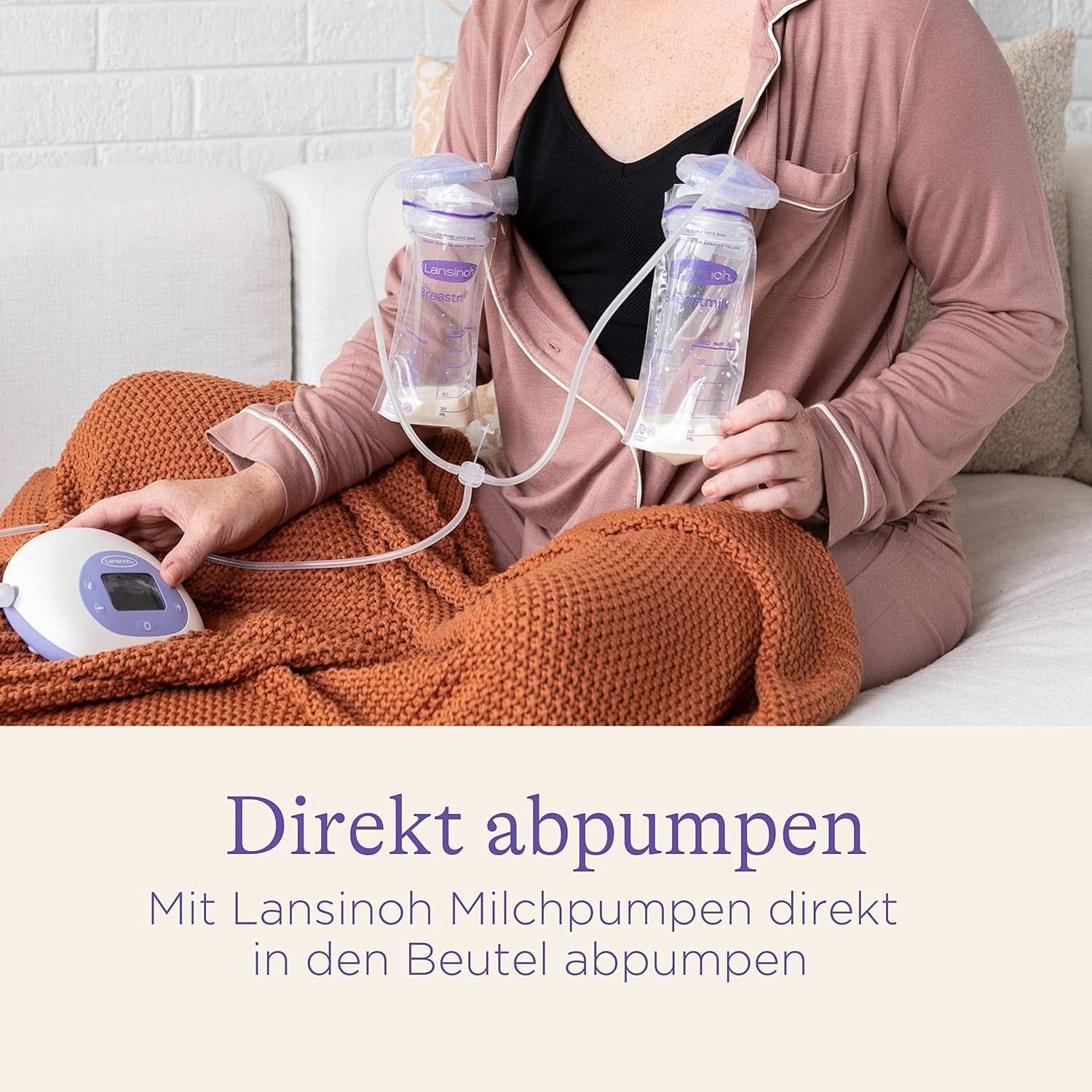 Lansinoh Muttermilchbeutel - 25 Stück - Zum Sicheren Aufbewahren Und Einfrieren Von Muttermilch - Hygiejnisk & Platzsparend Tilbehør Mad og Amning Bebe Naty Shop