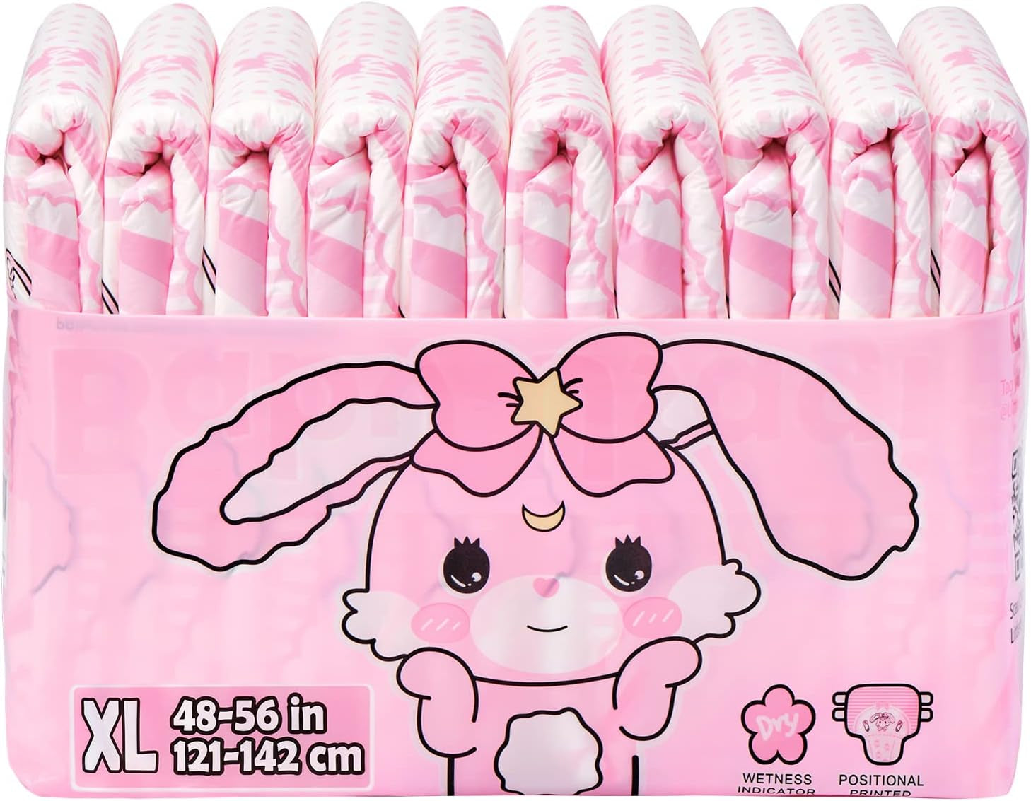 Voksenbleer med tryk 5500-5800 ml, 10 stk - Baby Usagi (XL)