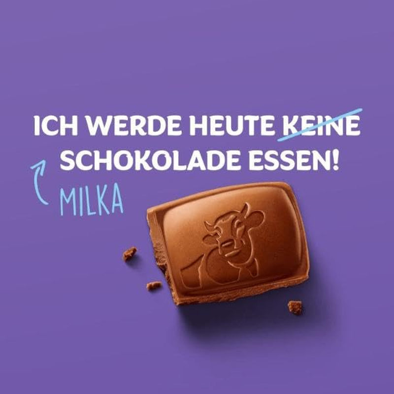 Milka Naps Mix – Mini chokolade firkanter i 4 sortimenter: alpemælk, jordbær, hasselnødder, kakaocreme – 1 x 1 kg