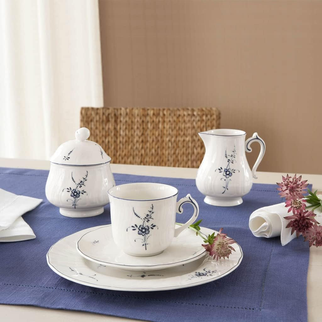Villeroy & Boch Vieux Luxembourg Mælkekrus, 300 ml, Premium Porcelæn, Hvid/Blå, 1023410760, Flerfarvet