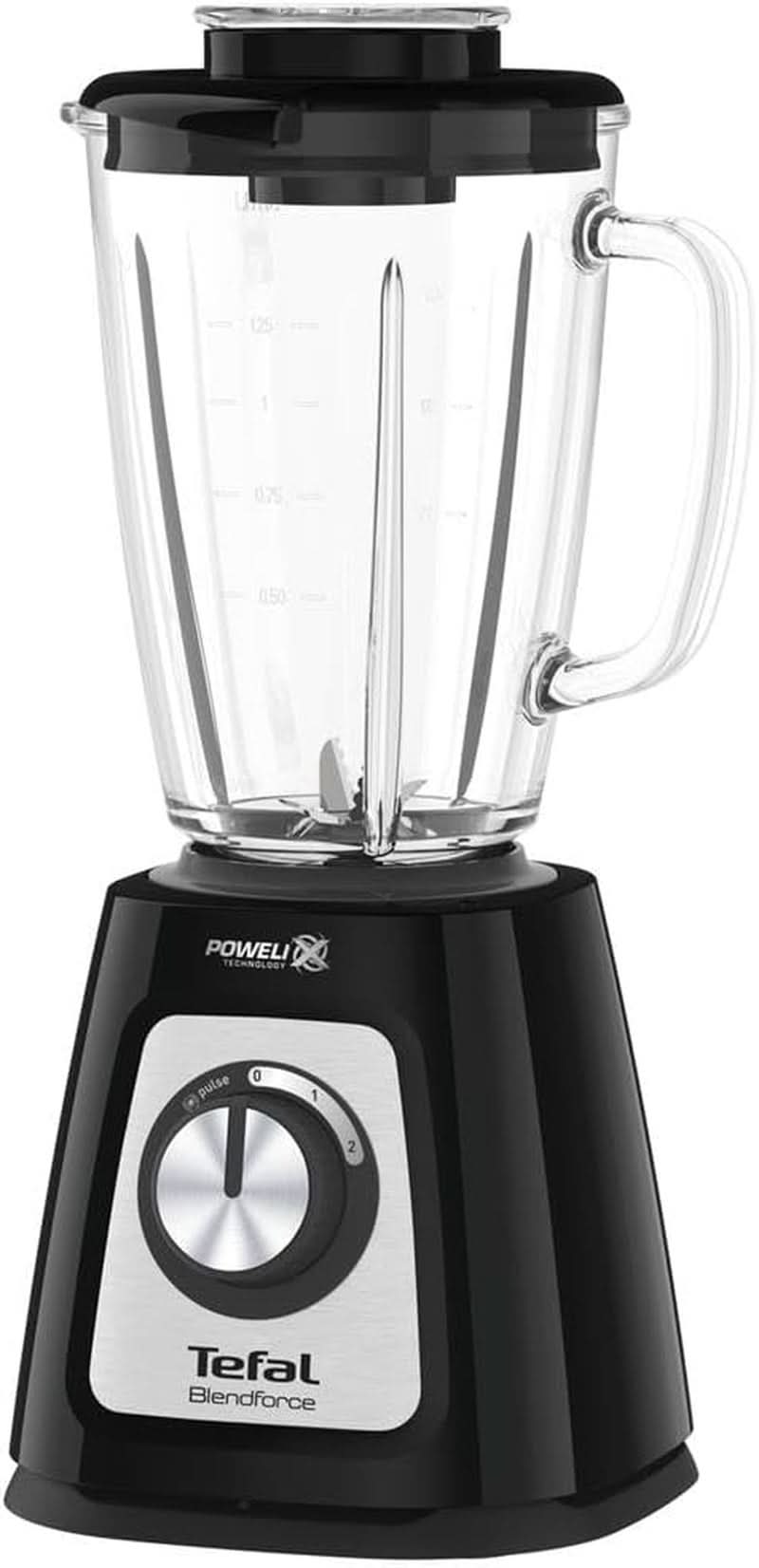 Tefal BL435831 BL4358 Standmixer, glas, 1,75 liter, Schwarz Kitchen Naty Shop