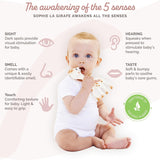 Sophie the Giraffe - Babygaveæske + bidering - 100 % naturgummi - Babyaktivitetssæt - Early Learning Legetøj