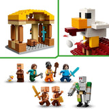 LEGO Minecraft Ghast Balloon Attack - Gamerlegetøj til børn - Videospilbyggesæt med hus, kylling og Golem - Filmvarer til drenge 10+ - 21273 Byggesæt Beuche den LEGO-Store