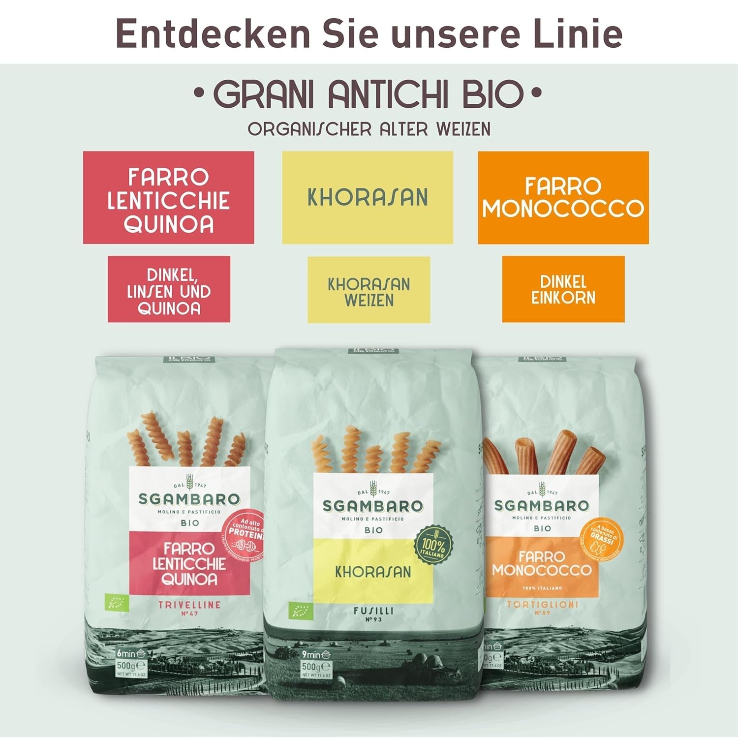 Økologisk spaghetti pasta nr. 5 - 500 g Khorasan hvede - Gamle hvede, høj i protein, 100% italiensk dyrket - Alsidig i køkkenet og rig på næringsstoffer