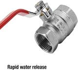 Gardena kugleventil: Udløbsventil til indendørs og udendørs brug, indvendigt gevind på begge sider, 26,5 mm (G 3/4 tomme) gevind (7336-20)