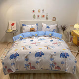 Sengetøj til børn drenge med forskellige mønstre, 100% bomuld Sengetøj - børn Naty Shop Hvid Med farveblyantstegning 100 X 135 cm