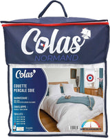 Bomuld Percale Quilt 240 X 220 cm Høj kvalitet 100% Bomuld Percale Blød og behagelig Holdbar Fin finish Fremstillet i Frankrig Hvid Naty Shop Quilts & Quilts White Queen (Standard Britannique)