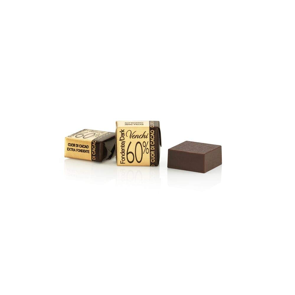 Venchi Cubotto fra 60% ren mørk chokolade i 1 kg pakke - vegansk, glutenfri