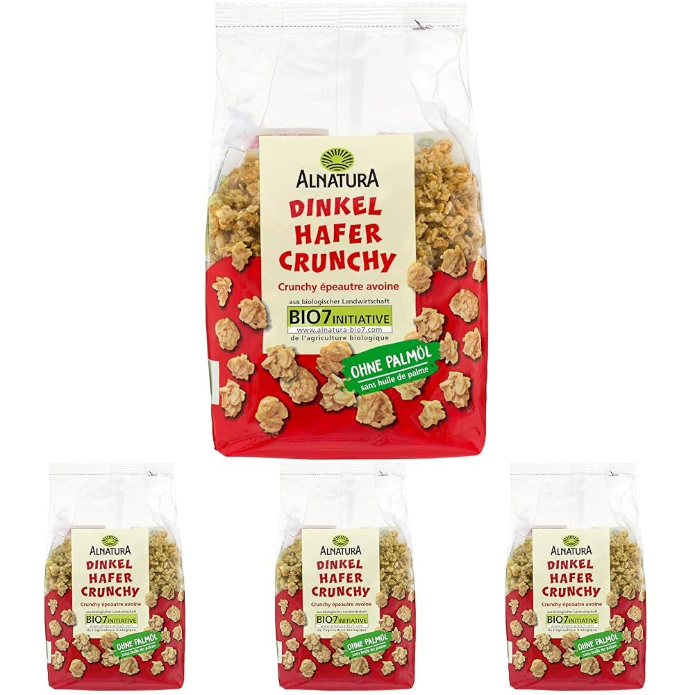 Crunchy med spelt og økologisk havre, 375g
