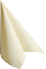 Papstar, 50 servietter "ROYAL Collection" 1/4 gange 40 Cm X 40 Cm champagne "Casali", #84877