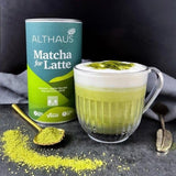 Matcha til latte Grøn teblanding med rørsukker, 400 g, vegansk, til 20 portioner