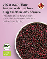 Frysetørrede økologiske blåbær BUAH® | Frysetørrede økologiske blåbær uden tilsat sukker | 100 % frysetørret frugt (vegansk, glutenfri, laktosefri) | Ideel snack (140 g) Naty Shop dehydrerede produkter
