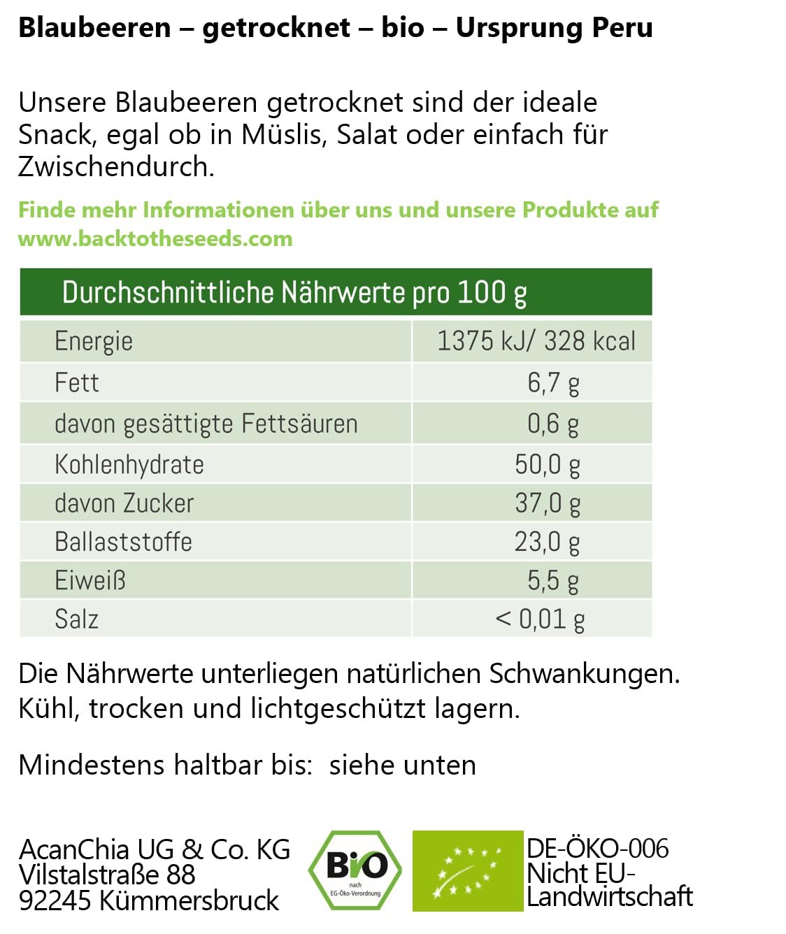 Tørrede økologiske tranebær, uden tilsat sukker, 200 g fra Peru, ingen tilsætningsstoffer og rå mad kvalitet dehydrerede produkter Naty Shop