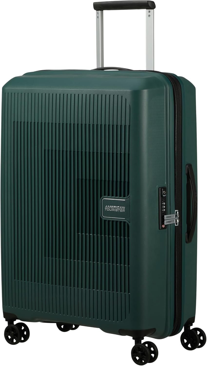 American Tourister Aerostep - Spinner L, udvidelig kuffert, 77 cm, 101,5/109 L, Orange (Bright Orange) - Naty Shop