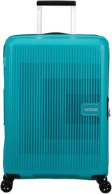American Tourister Aerostep - Spinner L, udvidelig kuffert, 77 cm, 101,5/109 L, Orange (Bright Orange) Bagage og rejseudstyr Naty Shop Turkis (Tone Turkis) M (67 Cm - 66,5/72,5 L)
