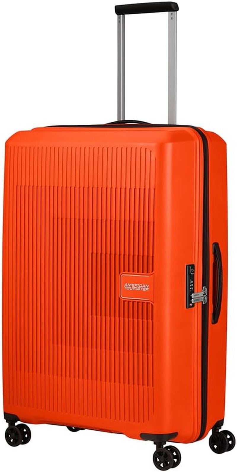 American Tourister Aerostep - Spinner L, udvidelig kuffert, 77 cm, 101,5/109 L, Orange (Bright Orange) Bagage og rejseudstyr Naty Shop