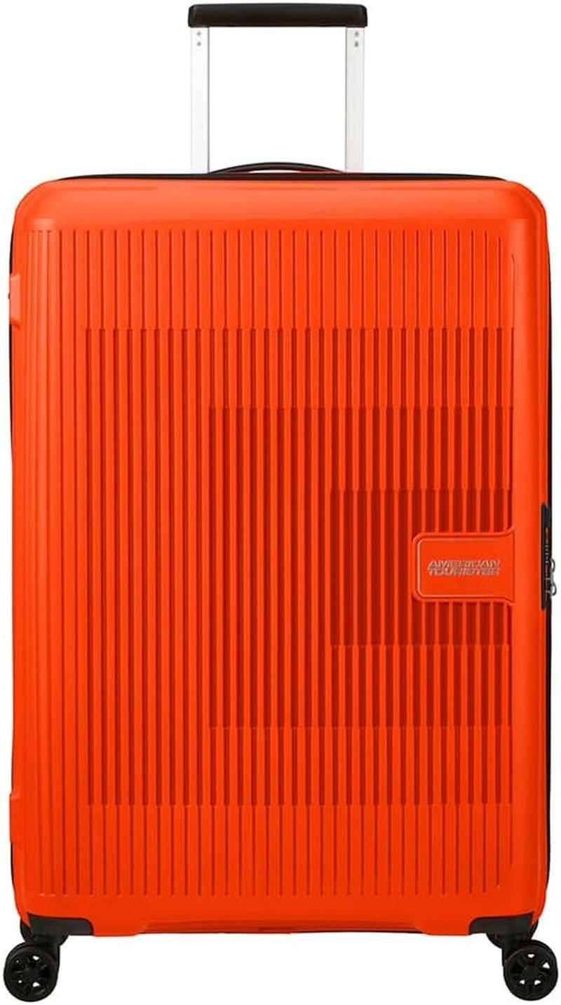 American Tourister Aerostep - Spinner L, udvidelig kuffert, 77 cm, 101,5/109 L, Orange (Bright Orange) Bagage og rejseudstyr Naty Shop Orange (Bright Orange) L (77 cm - 101,5/109 L)