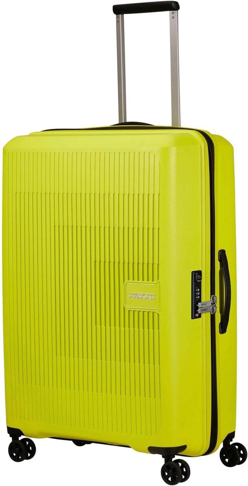 American Tourister Aerostep - Spinner L, udvidelig kuffert, 77 cm, 101,5/109 L, Orange (Bright Orange) Bagage og rejseudstyr Naty Shop Green (Light Lime) L (77 cm - 101,5/109 L)