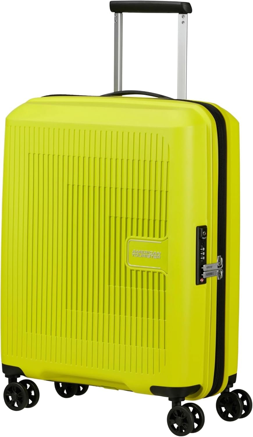 American Tourister Aerostep - Spinner L, udvidelig kuffert, 77 cm, 101,5/109 L, Orange (Bright Orange) - Naty Shop
