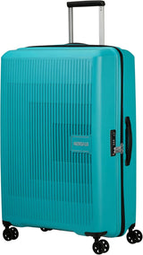 American Tourister Aerostep - Spinner L, udvidelig kuffert, 77 cm, 101,5/109 L, Orange (Bright Orange) Bagage og rejseudstyr Naty Shop Turkis (Tone Turkis) L (77 cm - 101,5/109 L)