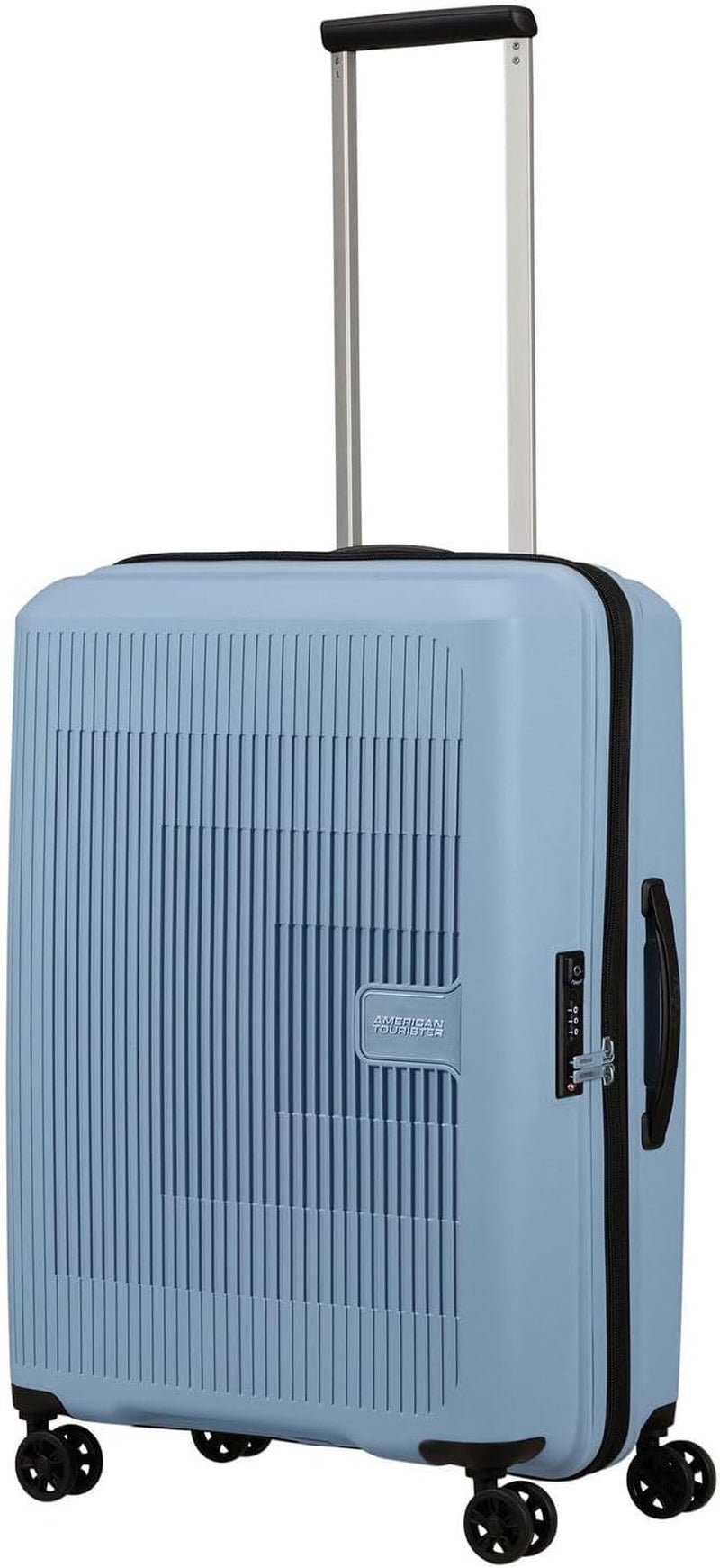 American Tourister Aerostep - Spinner L, udvidelig kuffert, 77 cm, 101,5/109 L, Orange (Bright Orange) Bagage og rejseudstyr Naty Shop Grey (Soho Grey) M (67 Cm - 66,5/72,5 L)