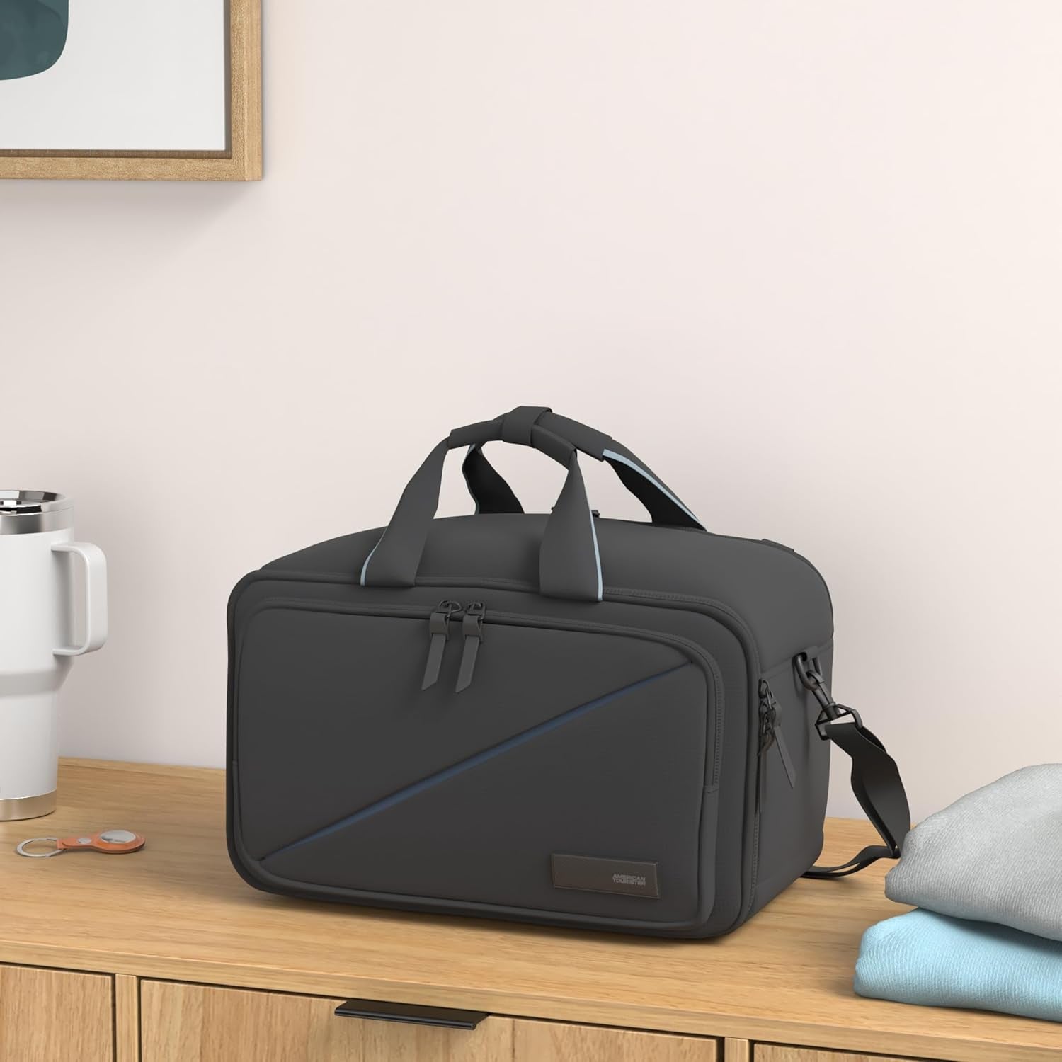 American Tourister Take2Cabin - Ryanair 3-vejs rejsetaske, 40 cm, 25 L, sort (sort) bagage og rejseudstyr Naty Shop