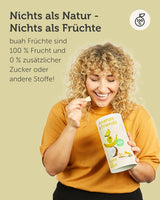 Frysetørret frugtblanding BUAH® | Frysetørrede ananas, bananer, æbler og kokosnødder uden tilsat sukker | 100% frugt | Vegansk, glutenfri, laktosefri (192g) Naty Shop dehydrerede produkter
