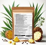 Frysetørret ananas 125g store stykker, Frysetørret frugt uden tilsætningsstoffer 100% ren - Naturlig tørret frugt - Tørret ananas, tørret frugt fra Foozia Dehydrerede produkter Naty Shop