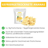 Frysetørret ananas 250g, store stykker, frysetørret frugt i skiver, usødet, frugtagtige ananasstykker, tørret ananas Dehydrerede produkter Naty Shop