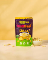 Frysetørret ananas BITS 100g store stykker til smoothie bowls, müsli, grød topping - frysetørret frugt uden tilsat sukker - tørret ananas - frugt fra NutriPur Dehydrerede produkter Naty Shop
