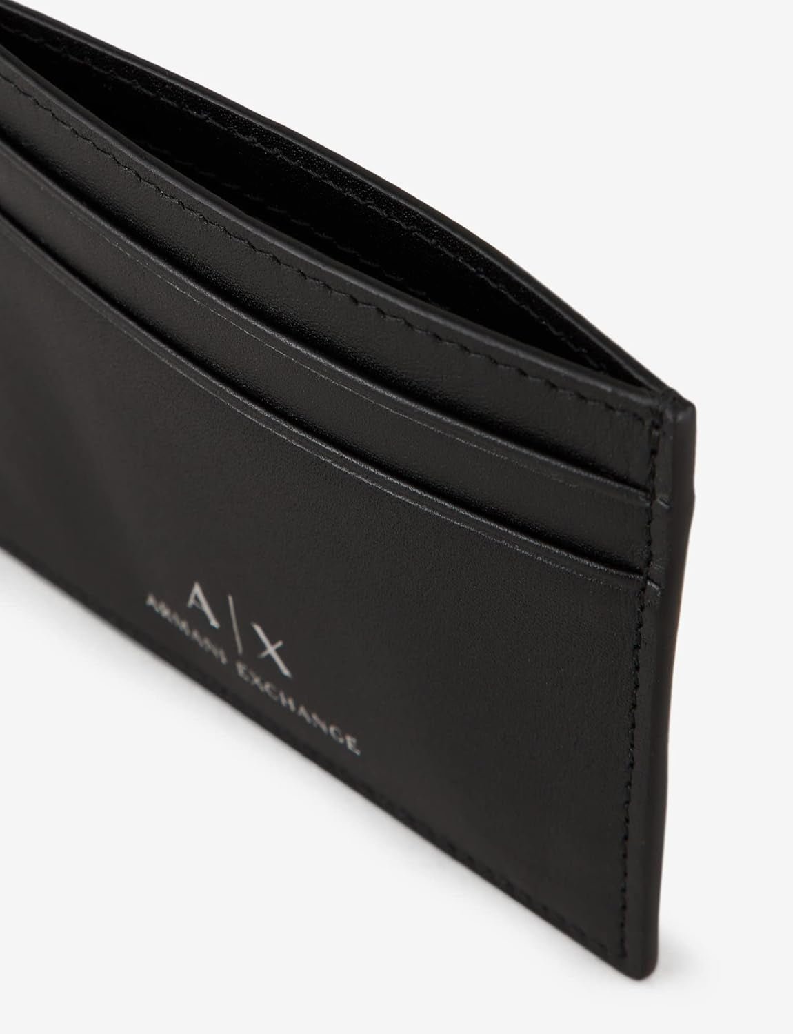 Armani Exchange Herrelogo Glat Læder Rejsetilbehør - Kortholder Cover, Sort Herrepung Naty Shop