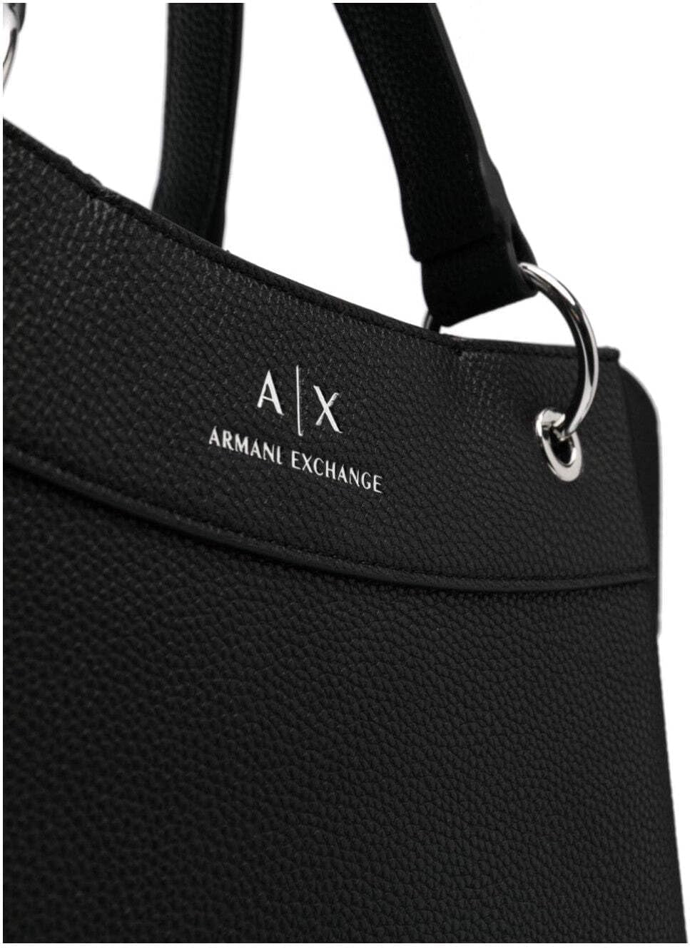Armani Exchange Essential for Women, Wave, Sølvtrykt Logo Shopping L Dame Tasker Naty Shop