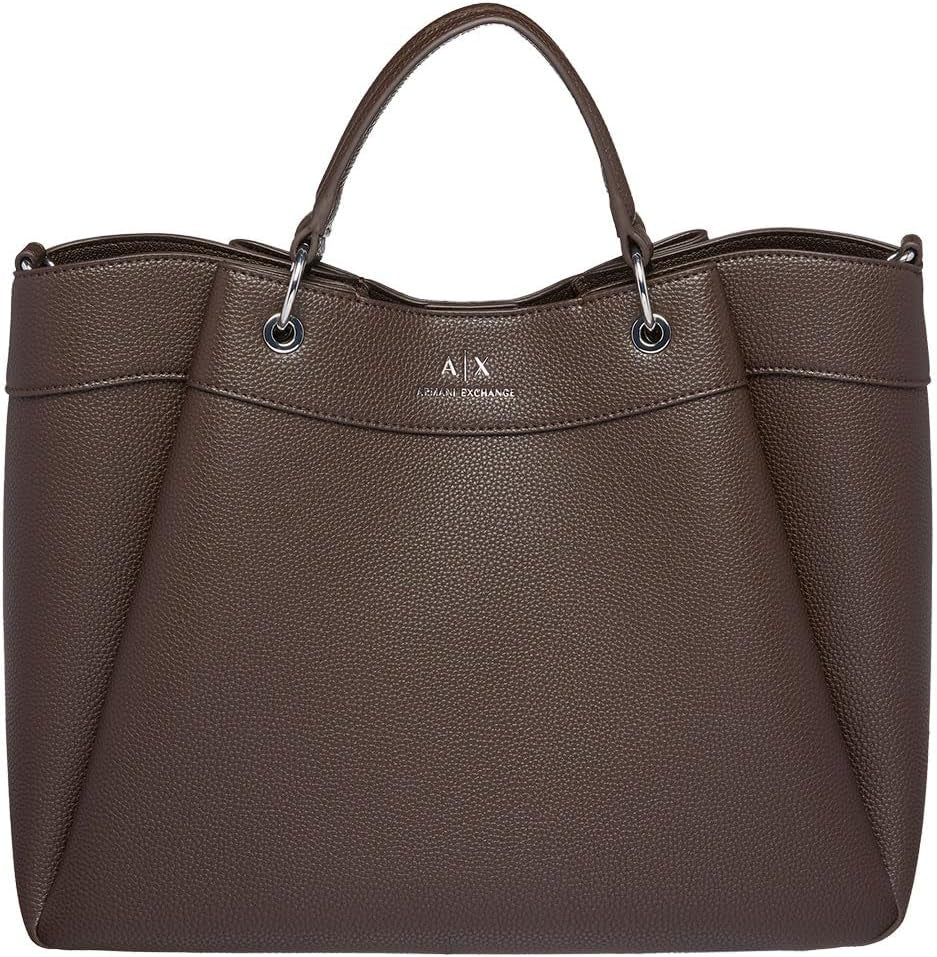 Armani Exchange Essential for Women, Wave, Sølvtrykt Logo Shopping L Tasker Kvinder Naty Shop Liquor