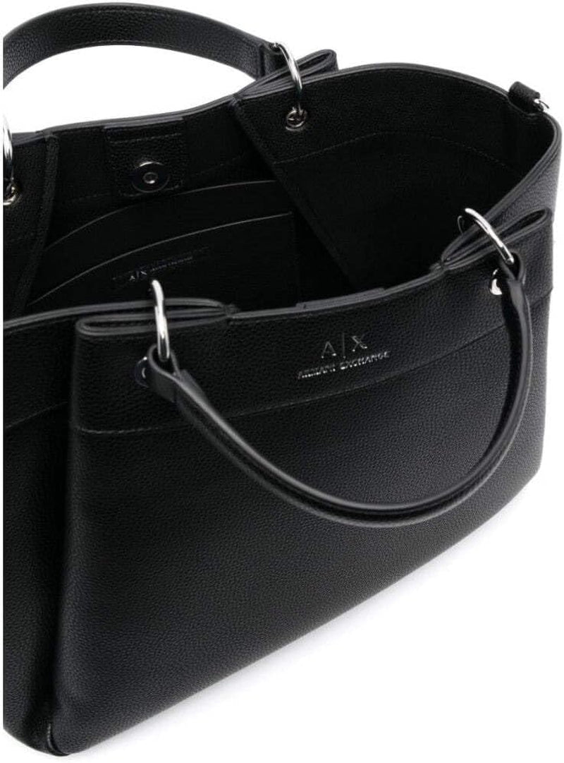 Armani Exchange Essential for Women, Wave, Sølvtrykt Logo Shopping L Tasker Kvinder Naty Shop Sort