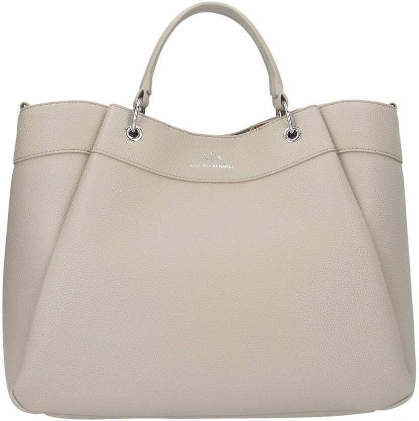Armani Exchange Essential for Women, Wave, Sølvtrykt Logo Shopping L Tasker Kvinder Naty Shop Pisco