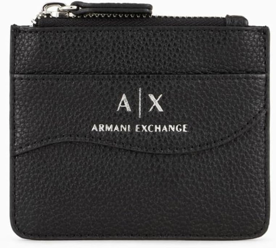 Armani Exchange Små Kvinders Snap Credit Bælte Rejsetilbehør-Konvolut Kortholder Sort Pung Dame Naty Shop Sort One Size Passer Alle