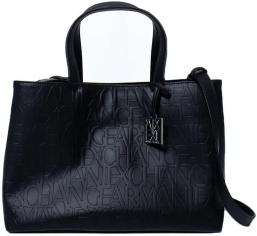 Armani Exchange Liz-Medium Open Shopping Skuldertaske Dame Tasker Naty Shop Nero