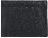 Armani Exchange Herre Essential Ivan SLG, Logo All Over Elegant og funktionel kreditkortholder, Nero Wallet Men Naty Shop