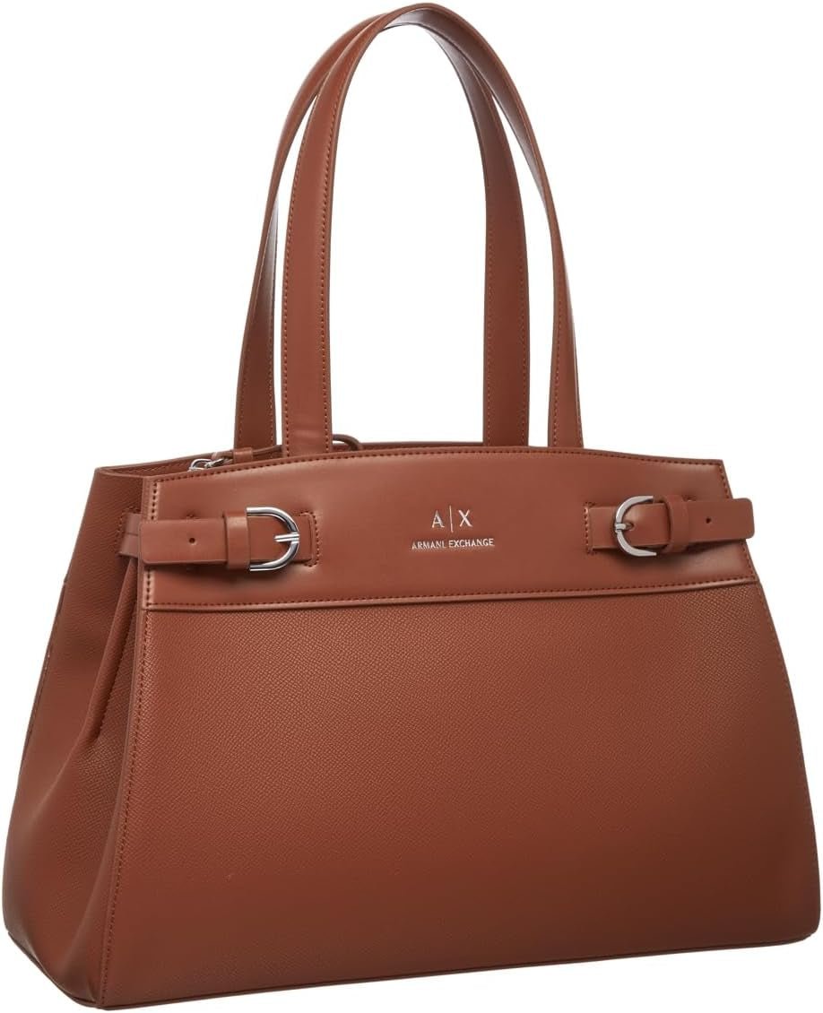 Armani Exchange Women's Essential, Milano 91, Double Bucke L Tote Bag Dame Naty Shop Tasker