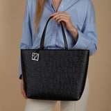 Armani Exchange Women's Liz - Open Medium Shopping-håndtaske, Nero Black, 28x11x40 cm (L x H D) EU Dametasker Naty Shop