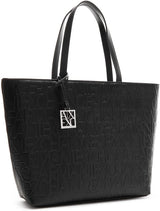 Armani Exchange Women's Liz - Open Medium Shopping-håndtaske, Nero Black, 28x11x40 cm (L x H D) EU Dametasker Naty Shop